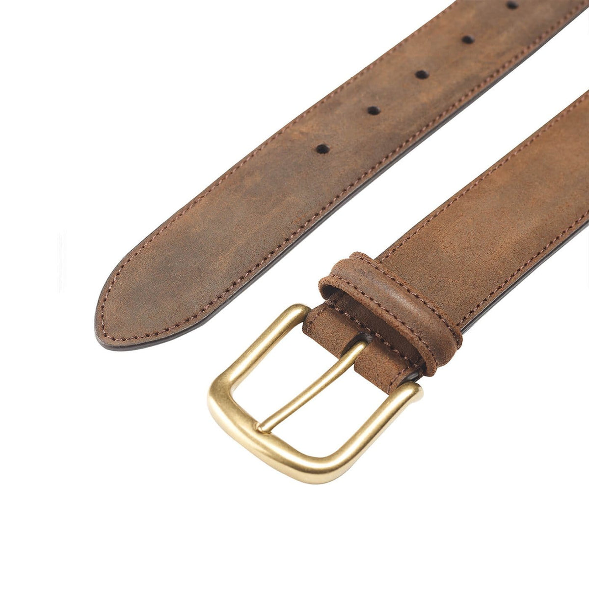 CROCKETT&JONES スェード　ブラウン　32 ベルト Crockett＆Jones クロケット＆ジョーンズ DK BROWN SUEDE SILVER
