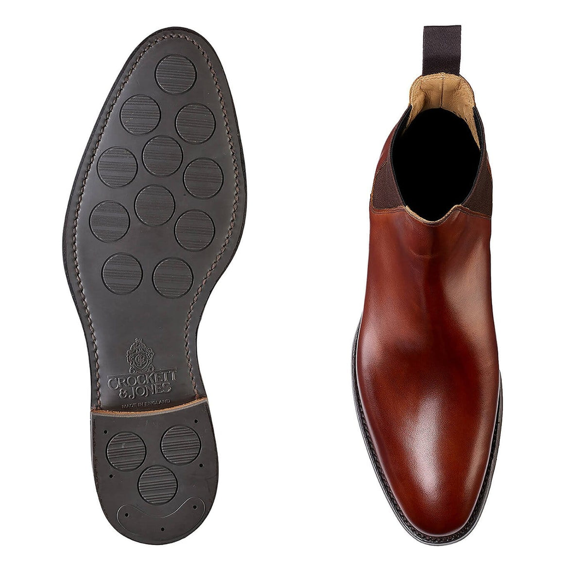Chelsea 8 Chestnut Burnished Calf | Crockett & Jones – Crockett