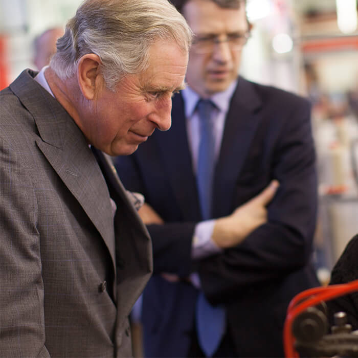 HRH The Prince of Wales visits Crockett and Jones Factory