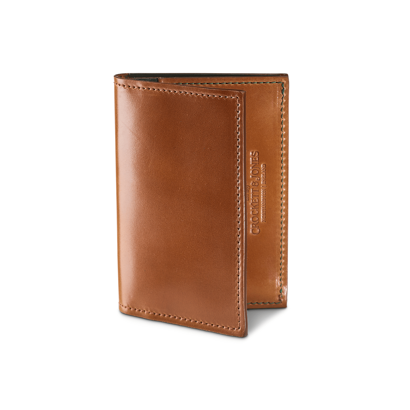 crockett & jones Folded Card Case Cordovan Whisky Shell Cordovan