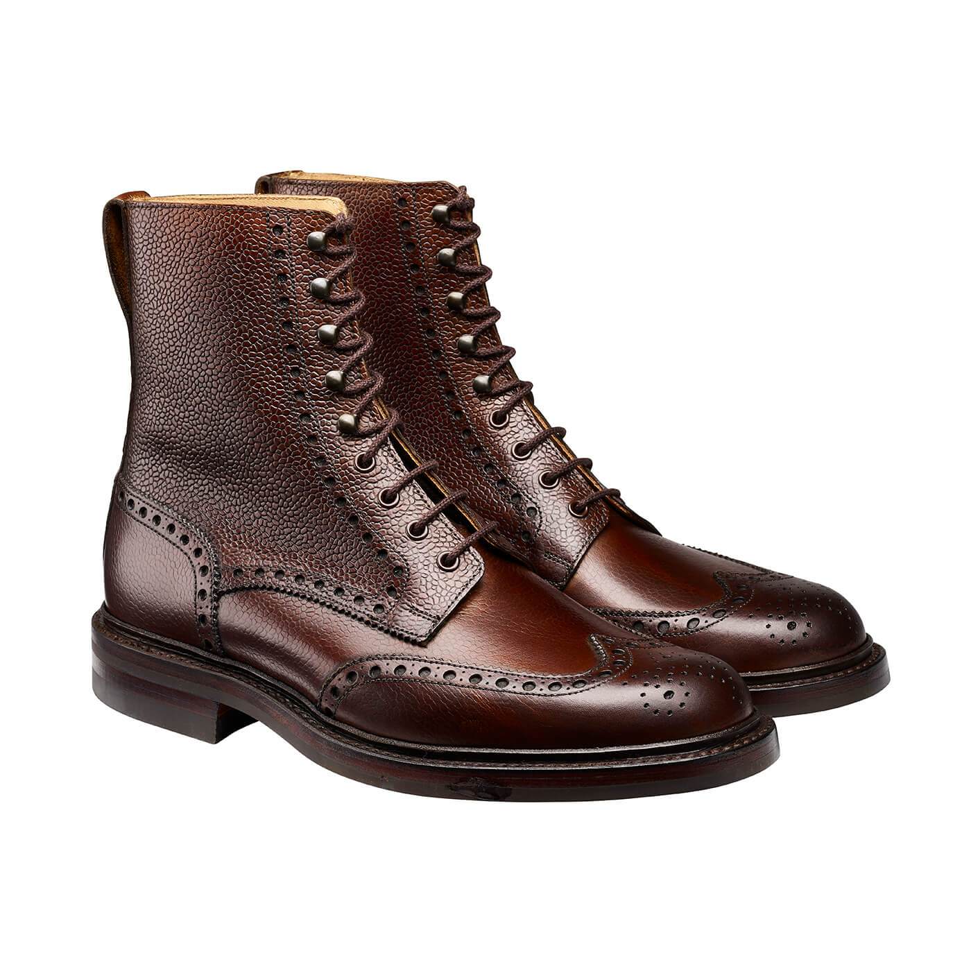 crockett & jones Islay Dark Brown Scotch Grain
