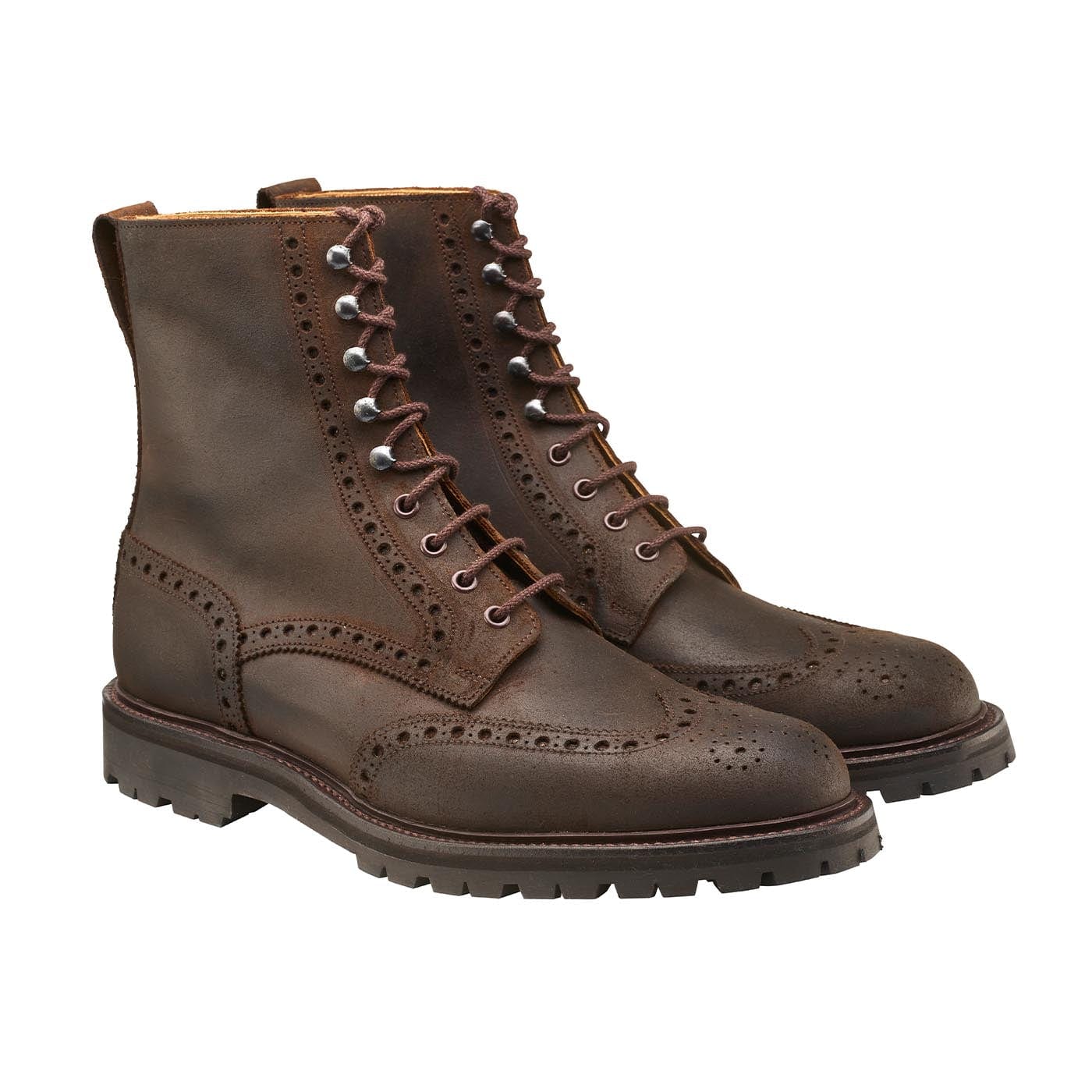 crockett & jones Islay Dark Brown Rough-Out Suede