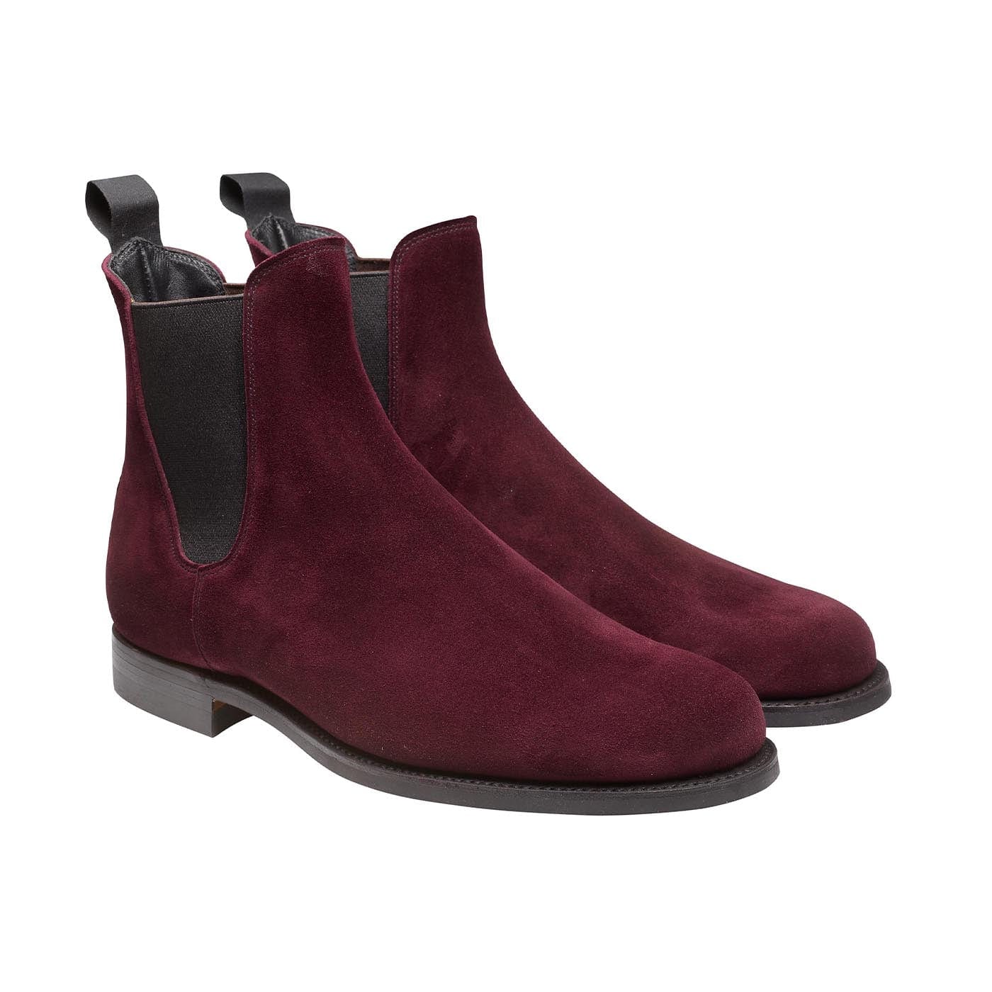 crockett & jones Margie Plum Calf Suede