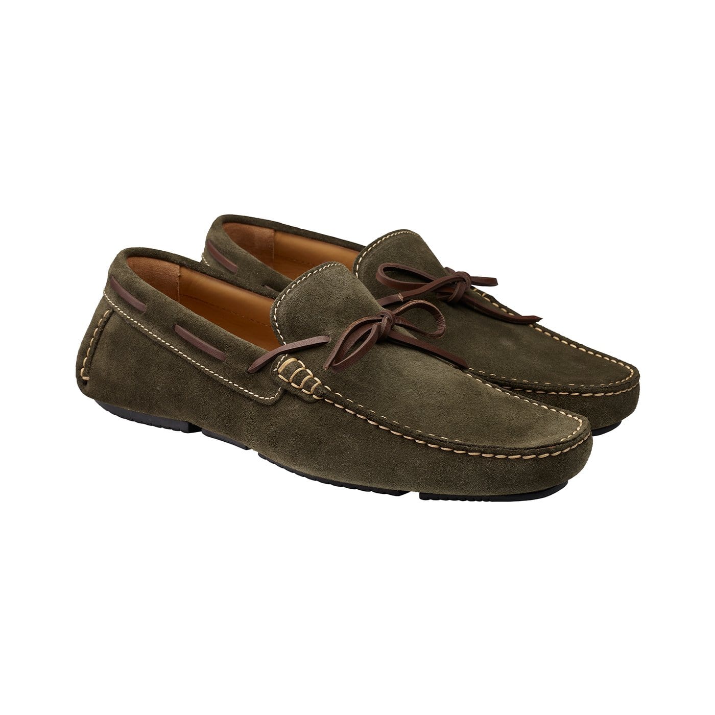 crockett & jones Napoli Earth Green Suede